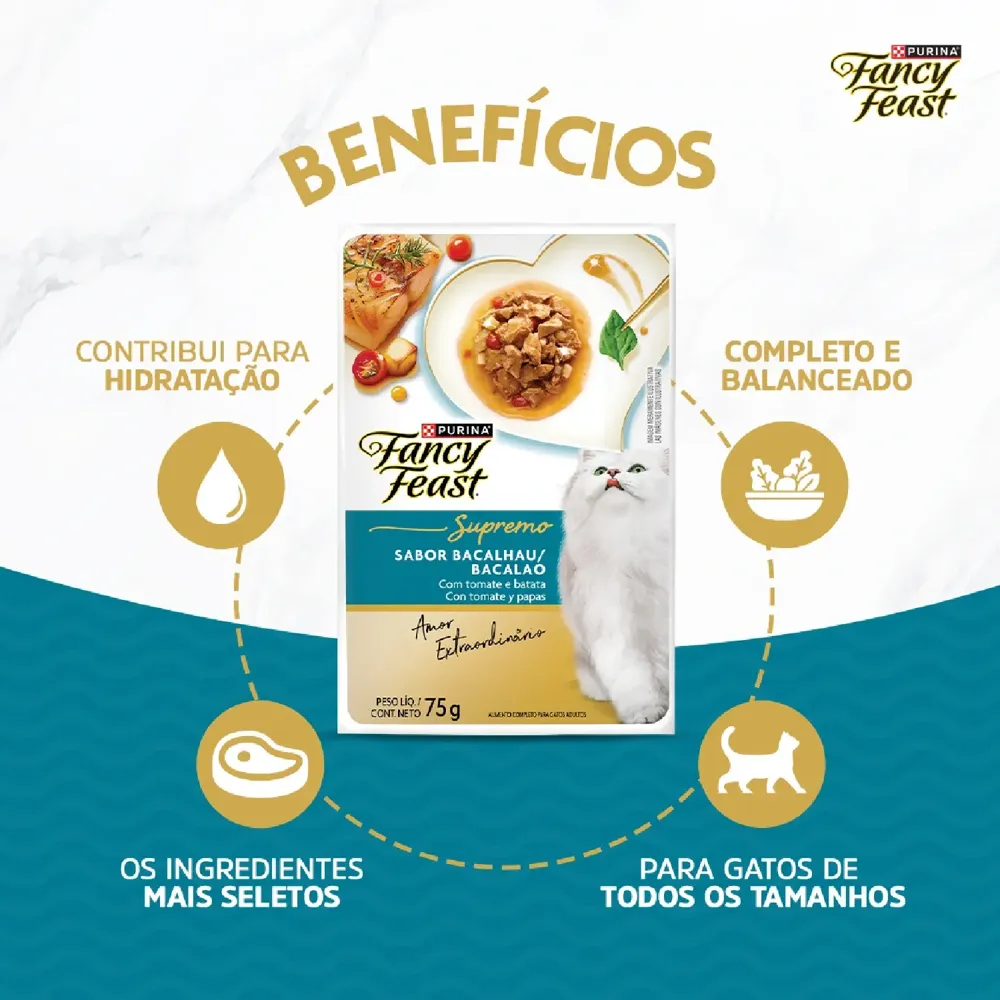 Ração Úmida Fancy Feast Supremo Bacalhau — foto 4