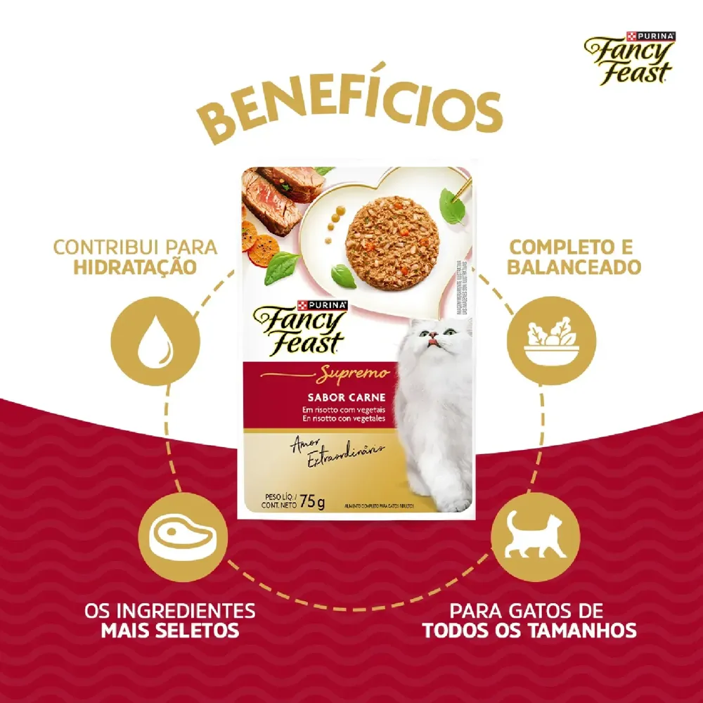 Ração Úmida Fancy Feast Supremo Carne — foto 4