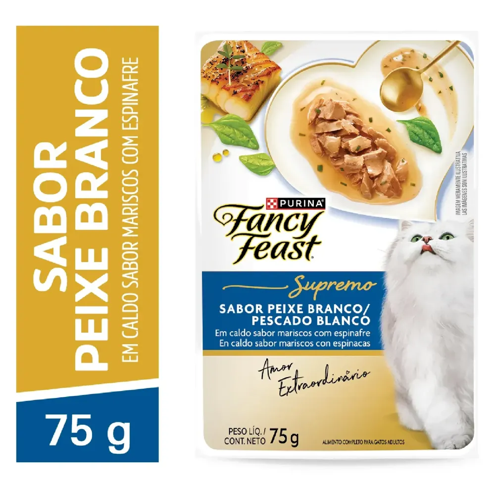 Ração Úmida Fancy Feast Supremo Peixe Branco — foto 2