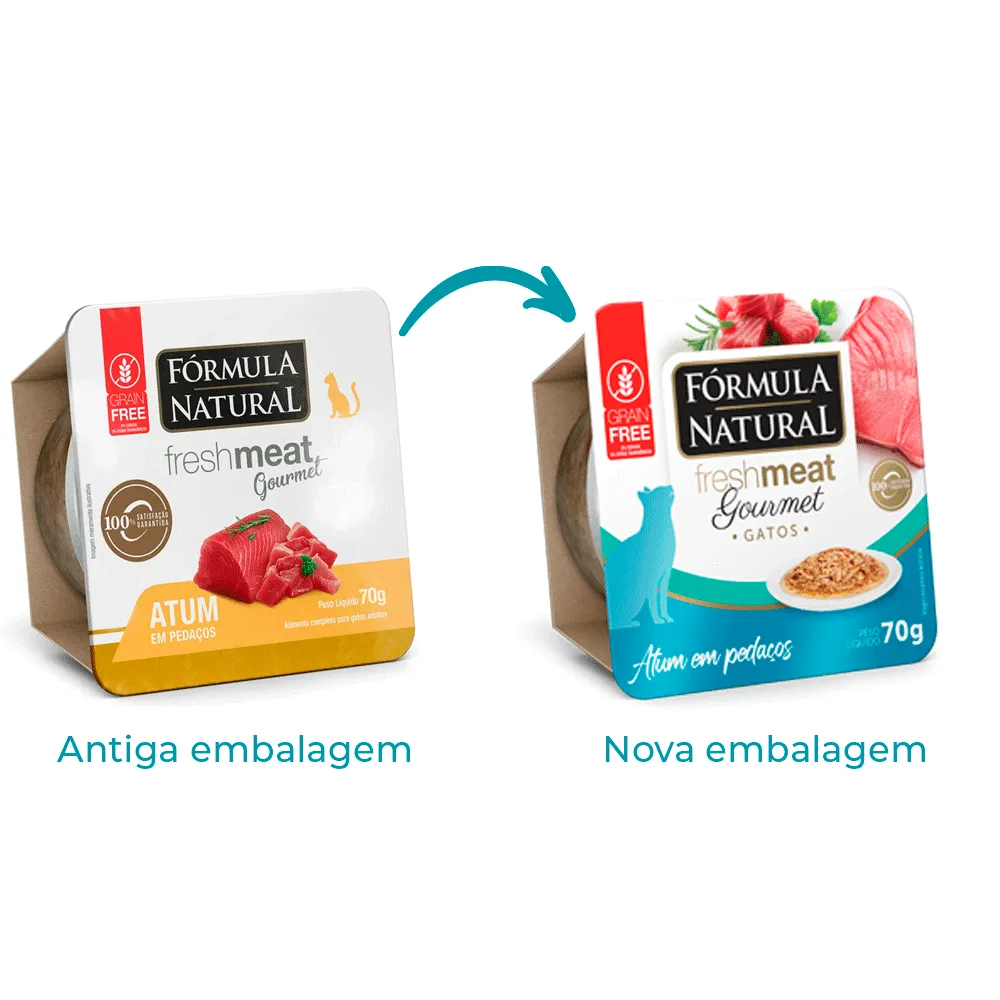 Ração Úmida Fórmula Natural Fresh Meat Gourmet Gatos Adultos Atum em Pedaços — foto 2
