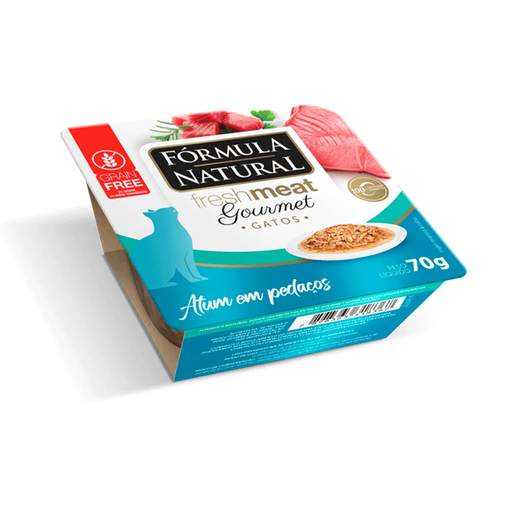Ração Úmida Fórmula Natural Fresh Meat Gourmet Gatos Adultos Atum em Pedaços — foto 4
