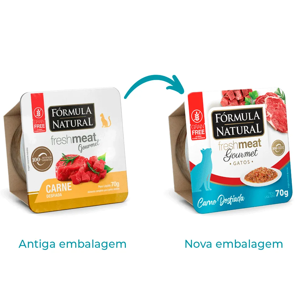 Ração Úmida Fórmula Natural Fresh Meat Gourmet Gatos Adultos Carne Desfiada — foto 2