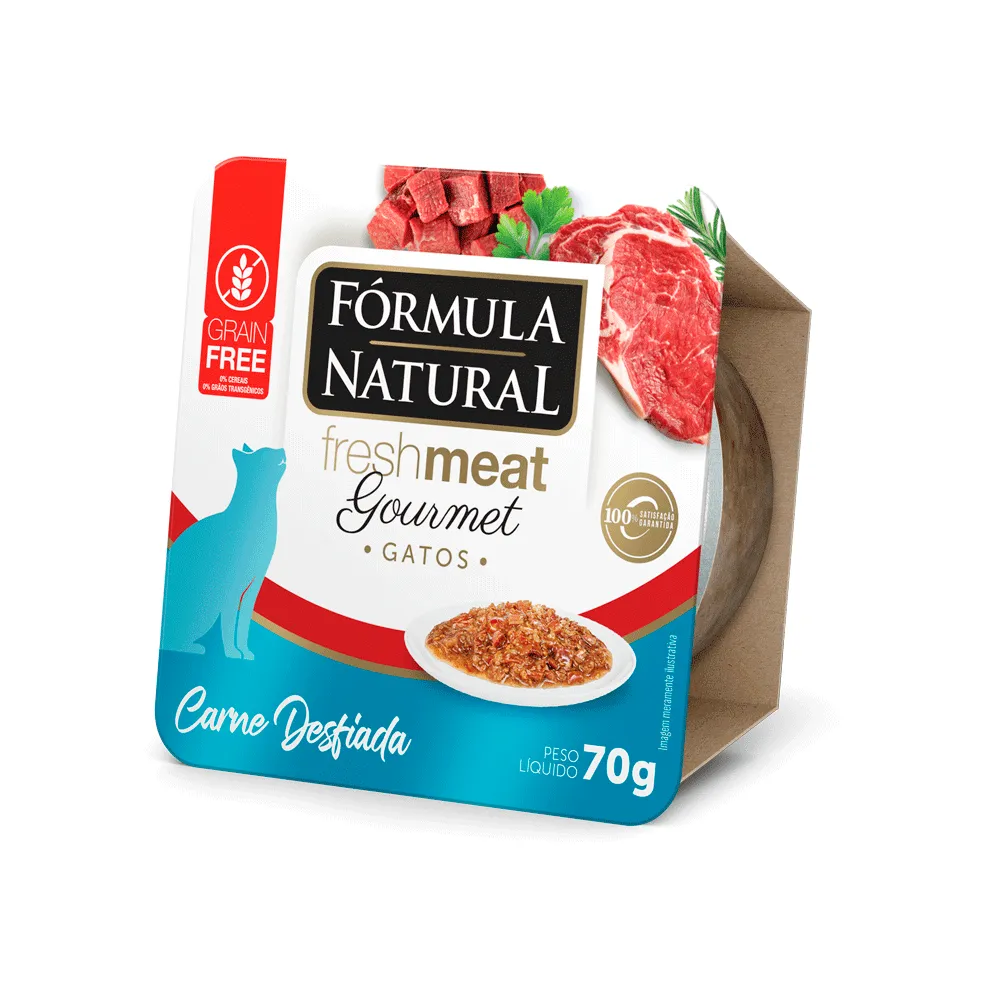 Ração Úmida Fórmula Natural Fresh Meat Gourmet Gatos Adultos Carne Desfiada — foto 3