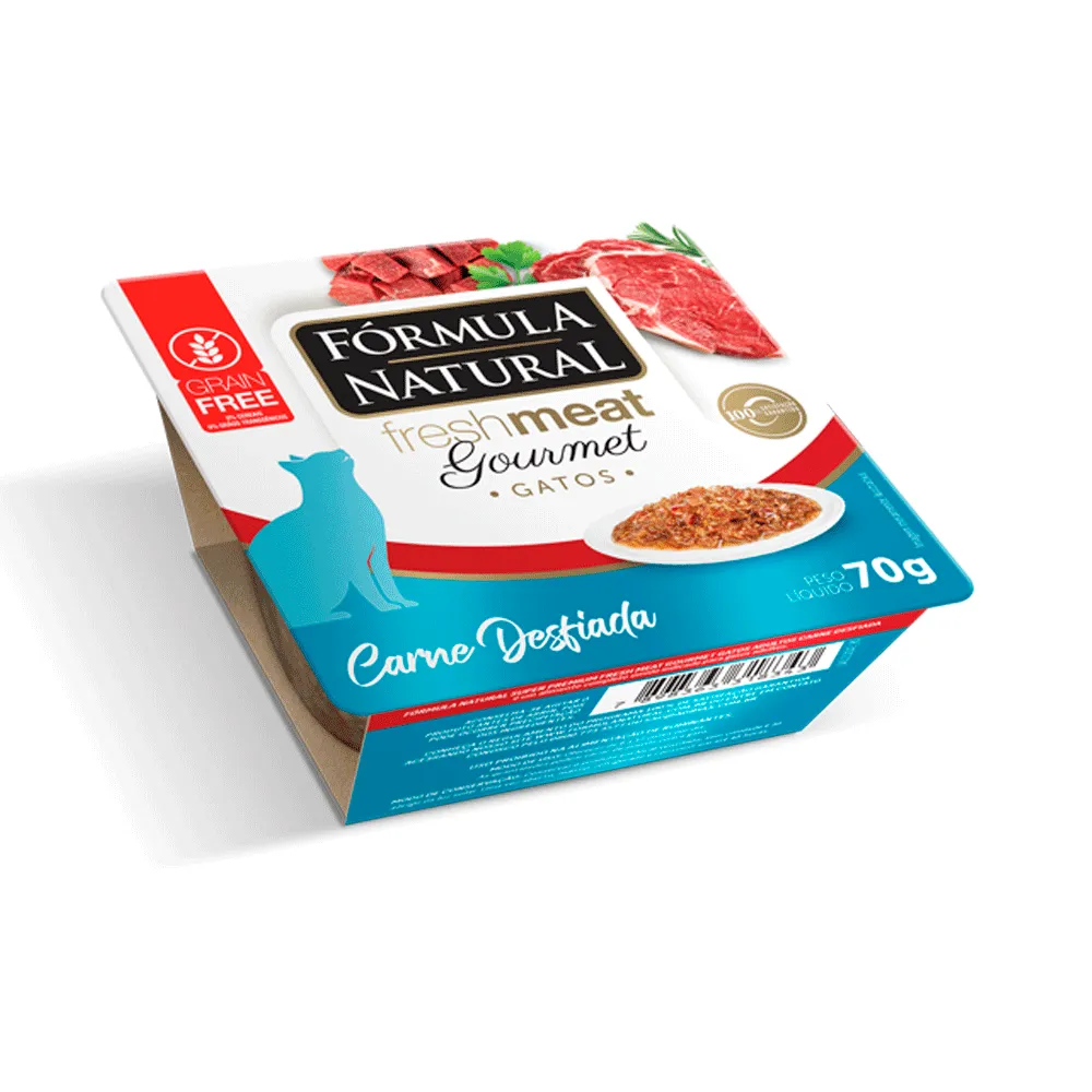 Ração Úmida Fórmula Natural Fresh Meat Gourmet Gatos Adultos Carne Desfiada — foto 4