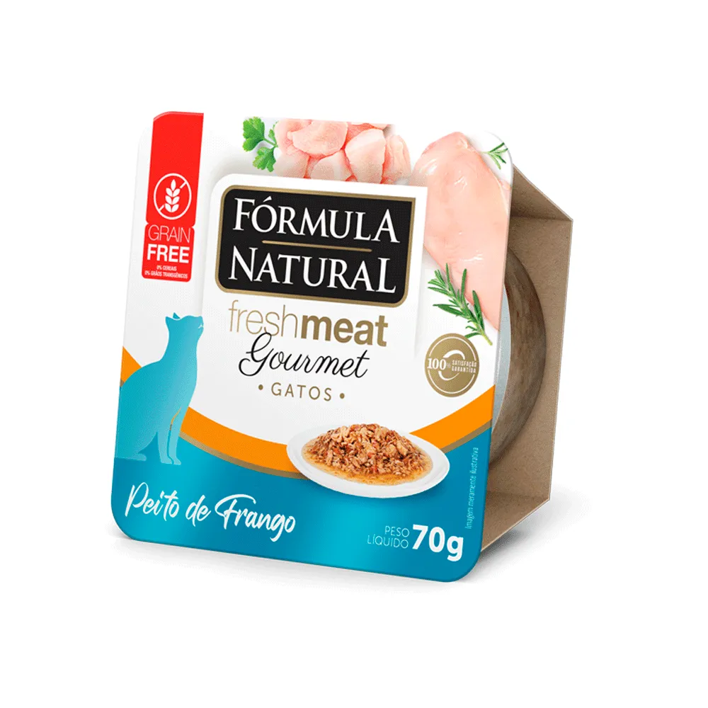 Ração Úmida Fórmula Natural Fresh Meat Gourmet Gatos Adultos Peito de Frango — foto 3