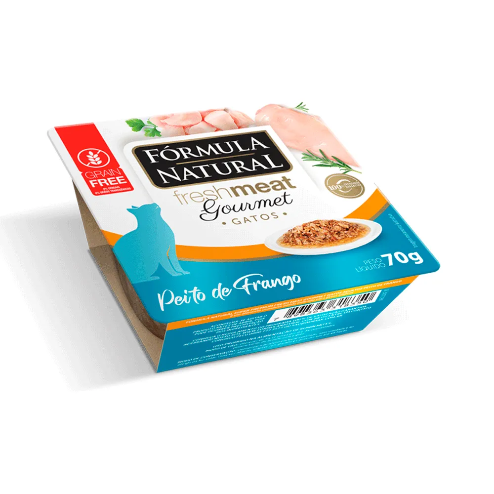 Ração Úmida Fórmula Natural Fresh Meat Gourmet Gatos Adultos Peito de Frango — foto 4