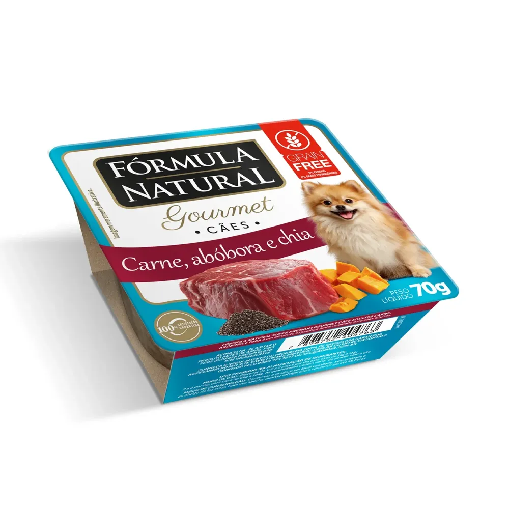 Ração Úmida Fórmula Natural Gourmet Cães Carne, Abóbora e Chia — foto 2