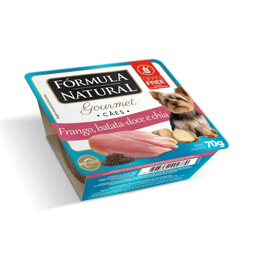 Ração Úmida Fórmula Natural Gourmet Cães Frango, Batata-Doce e Chia — foto 2
