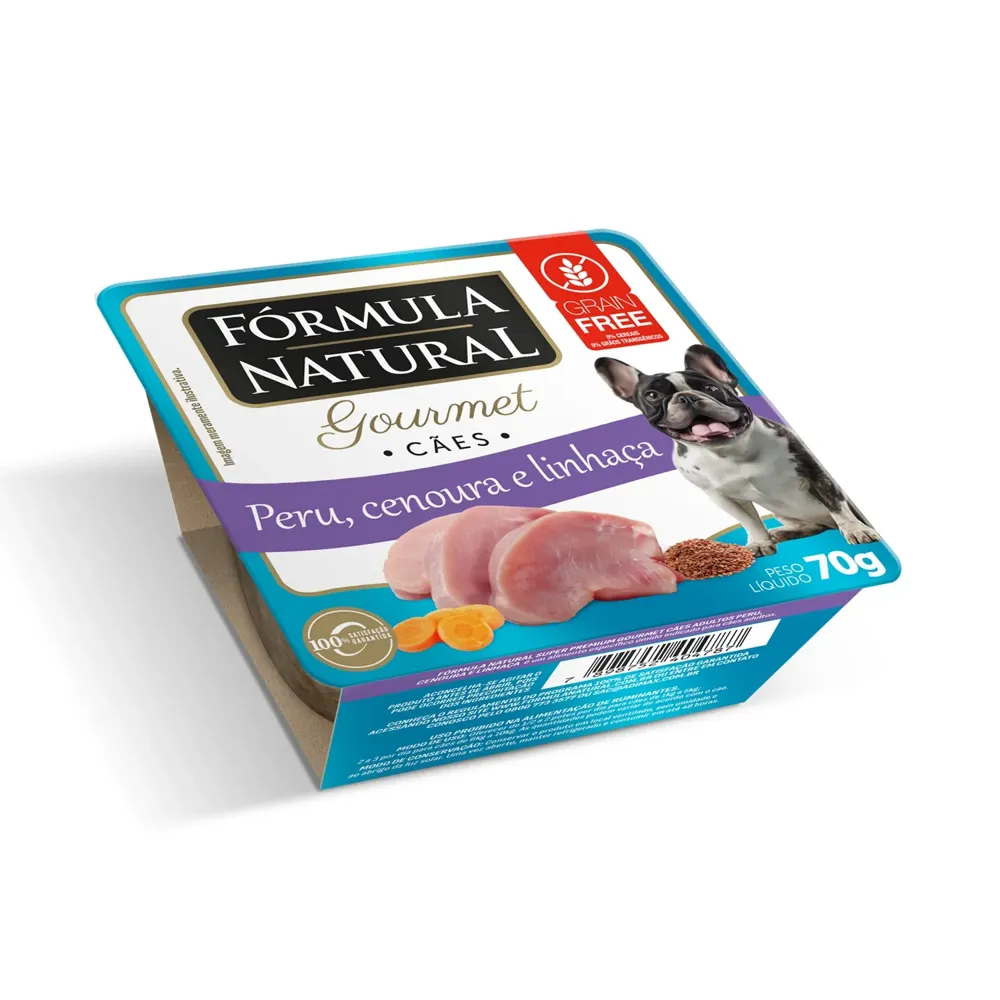 Ração Úmida Fórmula Natural Gourmet Cães Peru, Cenoura e Linhaça — foto 2