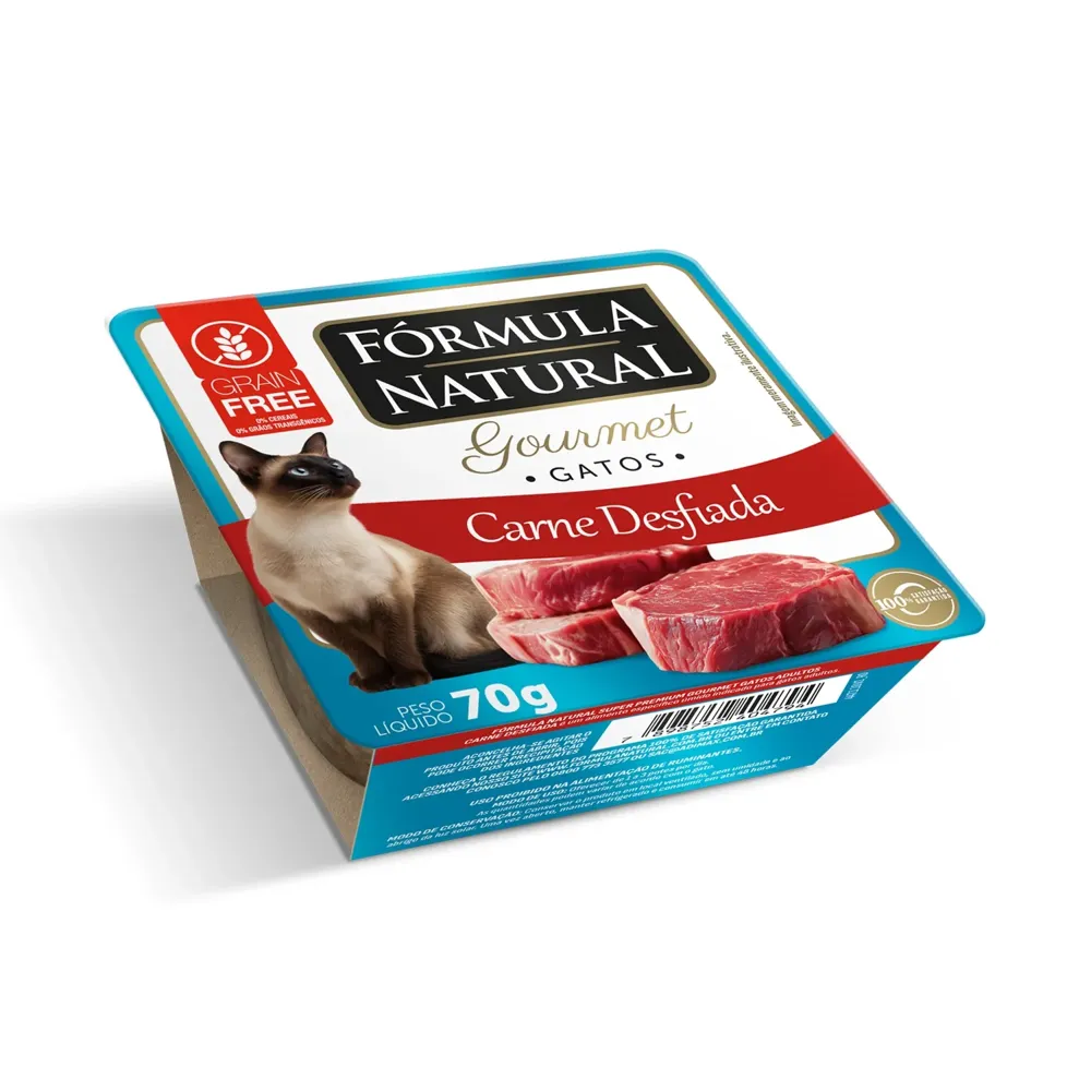 Ração Úmida Fórmula Natural Gourmet Gatos Carne Desfiada — foto 2