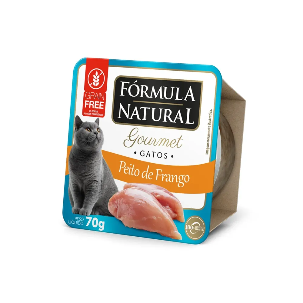 Ração Úmida Fórmula Natural Gourmet Gatos Peito de Frango