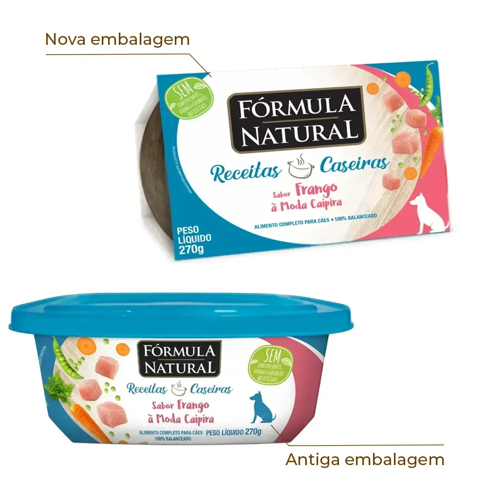 Ração Úmida Fórmula Natural Receita Caseira Cães Frango à Moda Caipira — foto 2