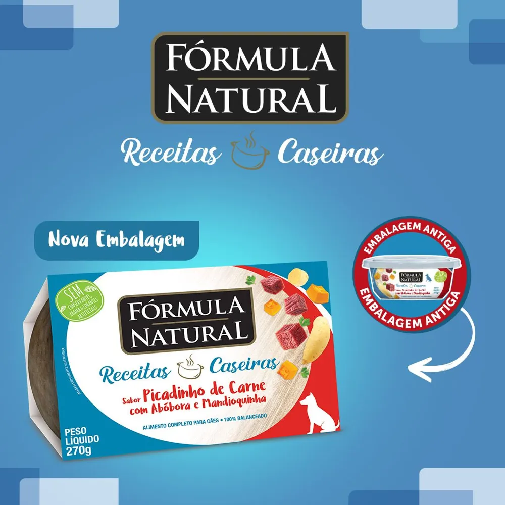 Ração Úmida Fórmula Natural Receita Caseira Cães Picadinho de Carne Abóbora e Mandioquinha — foto 3