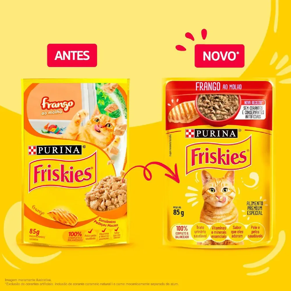 Ração Úmida Friskies Gatos Adultos Frango ao Molho — foto 4
