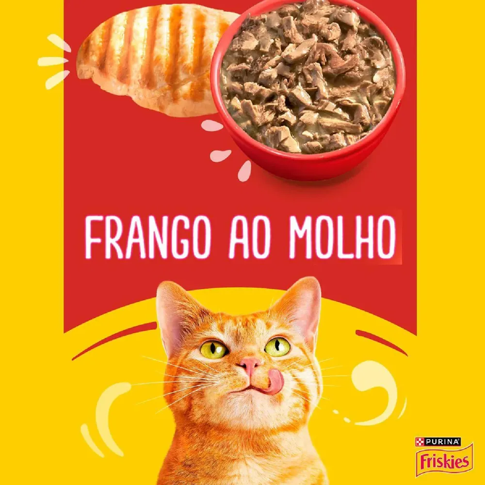 Ração Úmida Friskies Gatos Adultos Frango ao Molho — foto 5