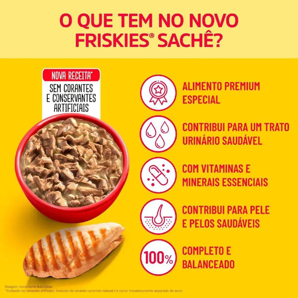 Ração Úmida Friskies Gatos Adultos Frango ao Molho — foto 6