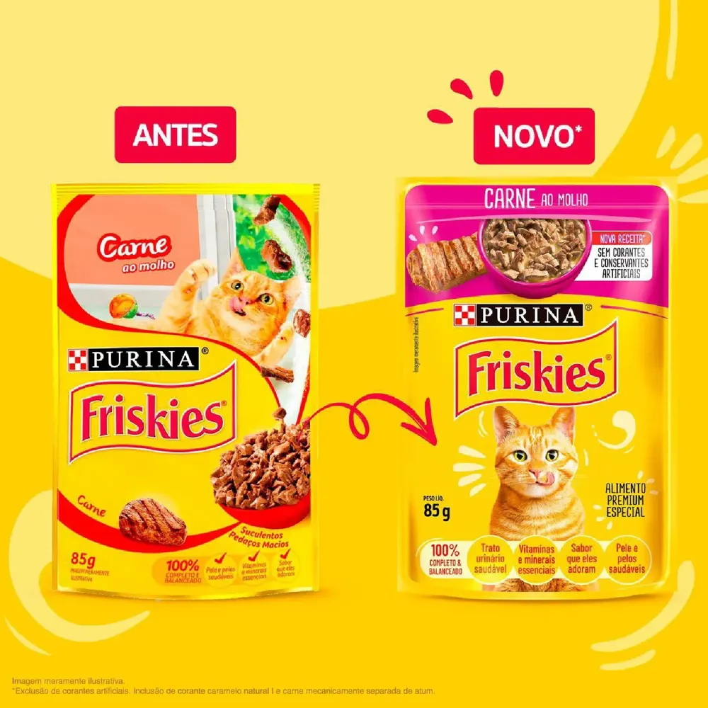 Ração Úmida Friskies Gatos Adultos Carne ao Molho — foto 4