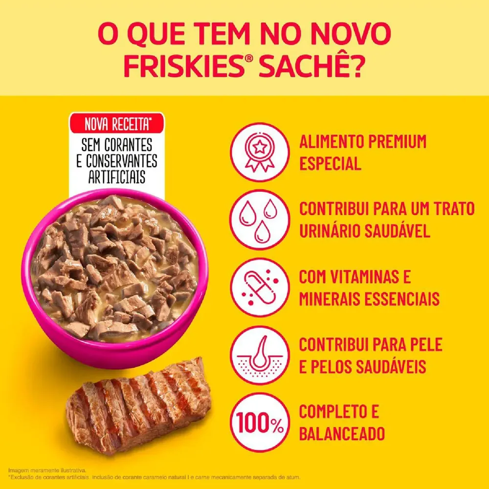 Ração Úmida Friskies Gatos Adultos Carne ao Molho — foto 6
