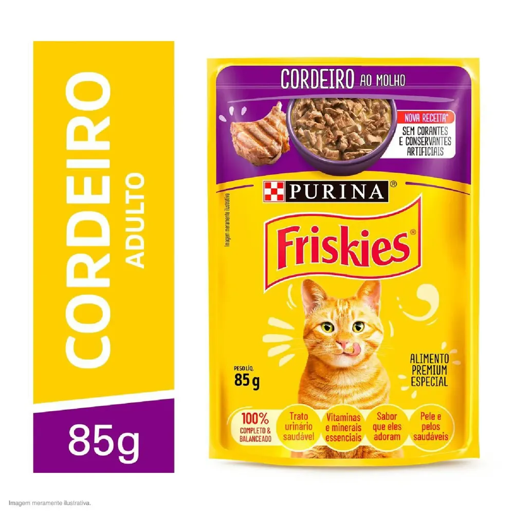 Ração Úmida Friskies Gatos Adultos Cordeiro ao Molho — foto 2