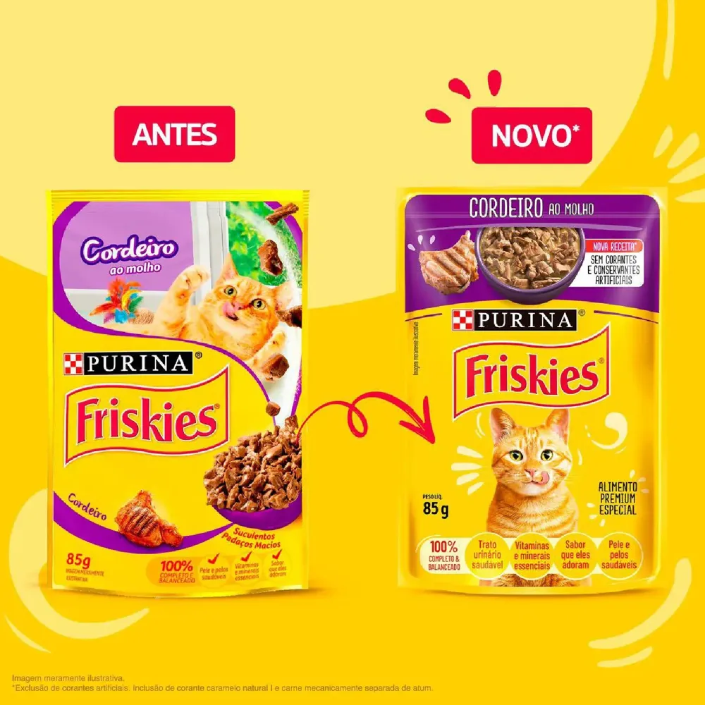 Ração Úmida Friskies Gatos Adultos Cordeiro ao Molho — foto 4