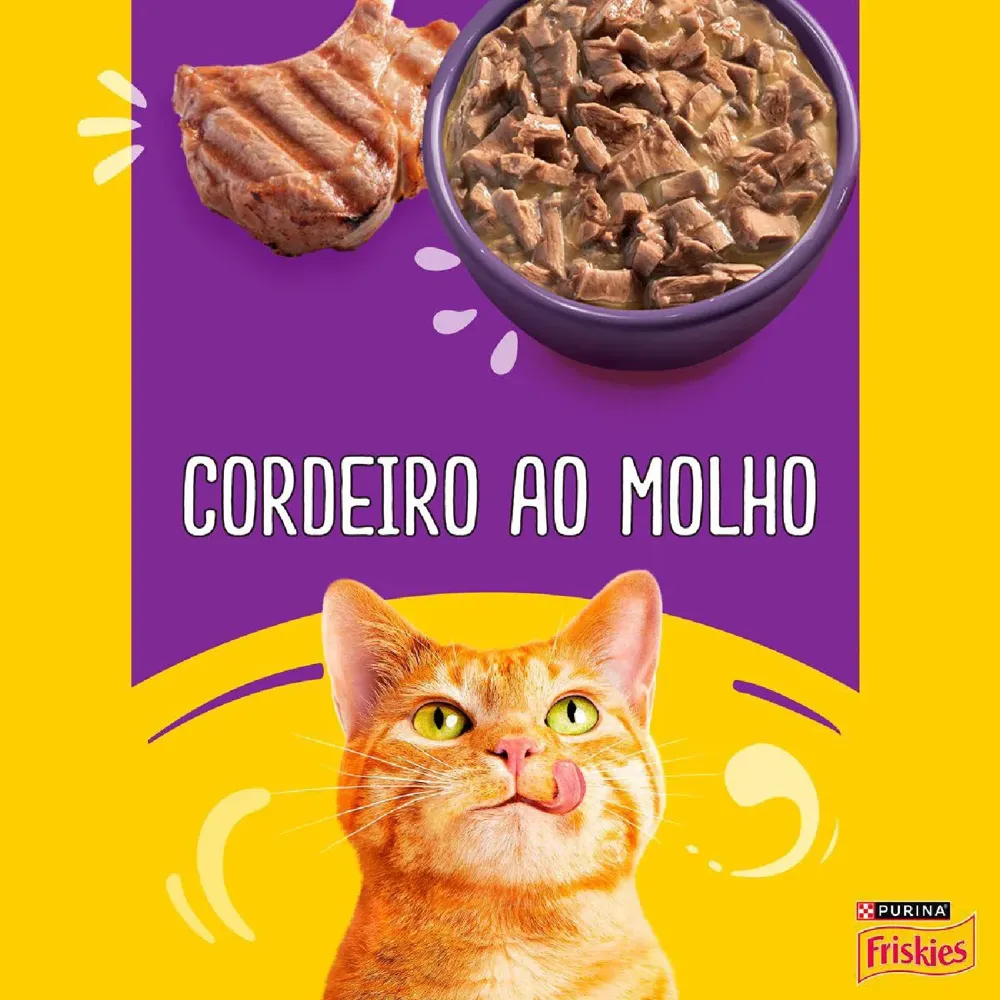 Ração Úmida Friskies Gatos Adultos Cordeiro ao Molho — foto 5