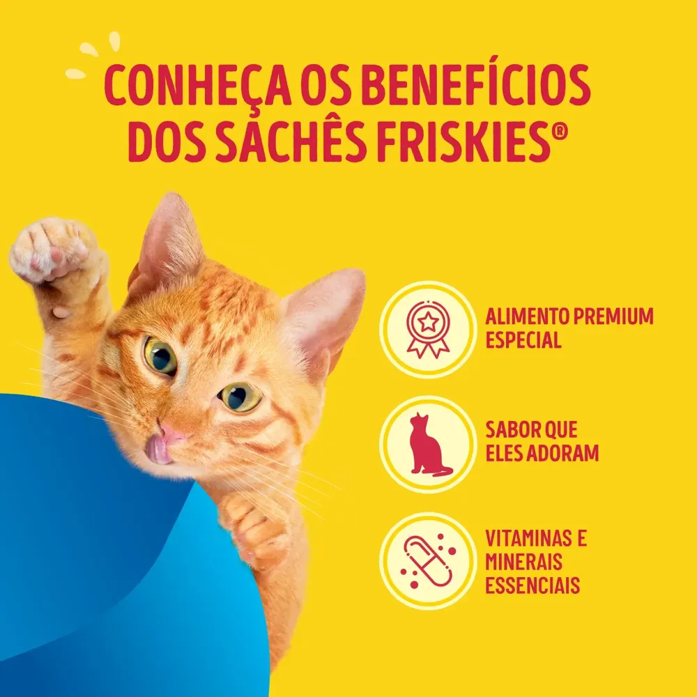 Ração Úmida Friskies Gatos Adultos Molho Cremoso Mar de Sabores — foto 5