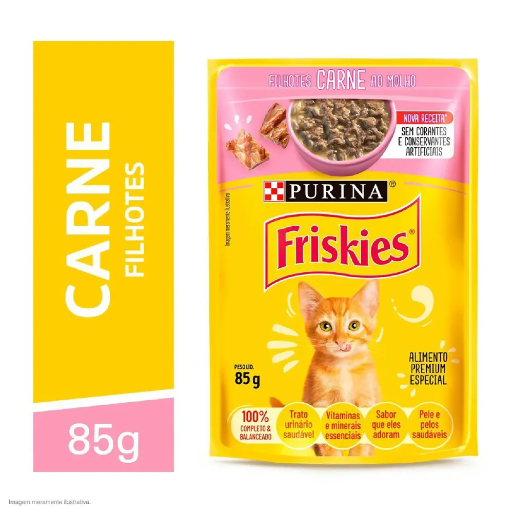Ração Úmida Friskies Gatos Filhotes Carne ao molho — foto 2