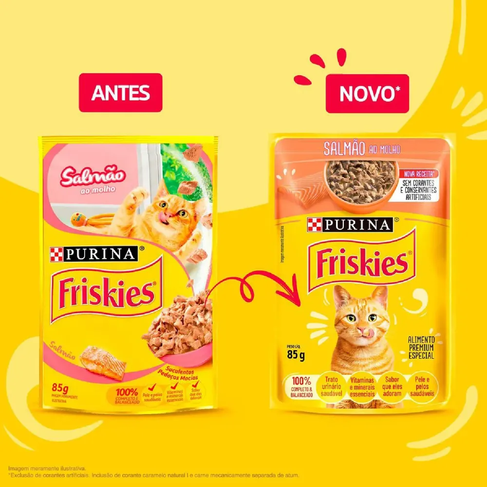 Ração Úmida Friskies Gatos Adultos Salmão ao Molho — foto 4