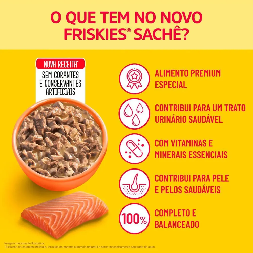 Ração Úmida Friskies Gatos Adultos Salmão ao Molho — foto 6