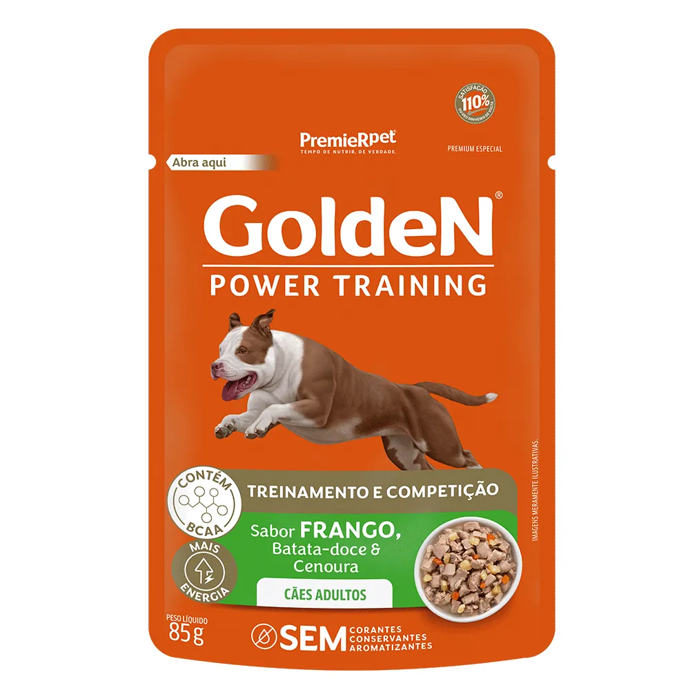 Ração Úmida Golden Power Training Cães Adultos Frango