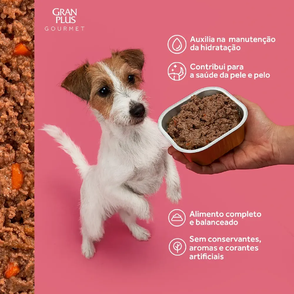 Ração Úmida GranPlus Cães Sênior Patê Gourmet Frango — foto 5
