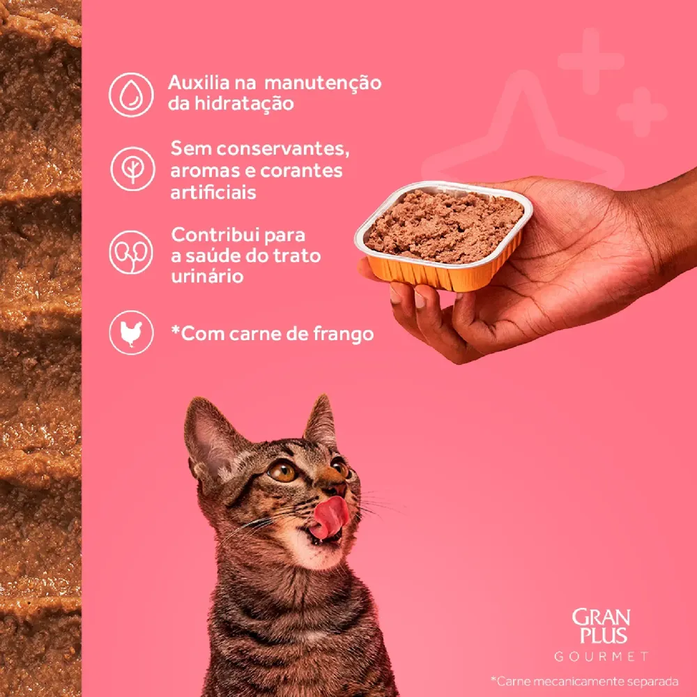 Ração Úmida GranPlus Gatos Filhotes Patê Gourmet Frango — foto 6