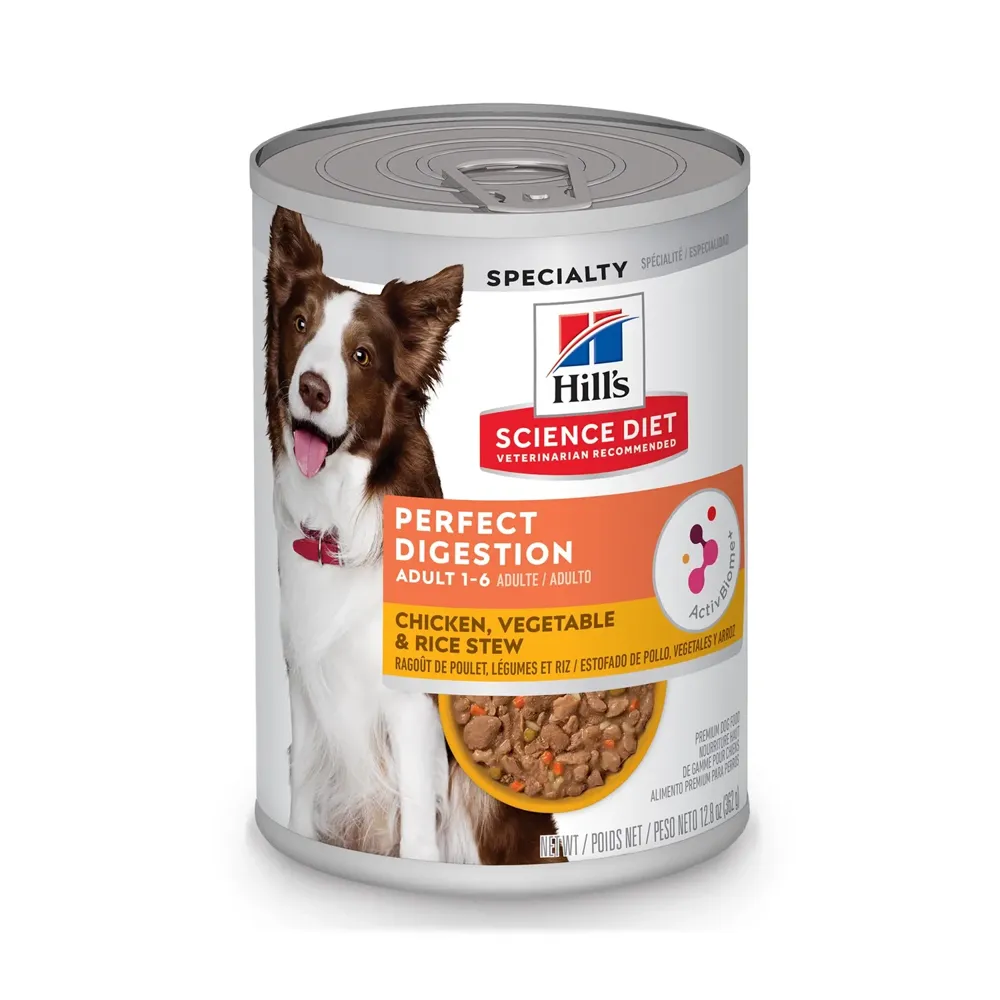 Ração Úmida Hill's Science Diet Digestão Perfeita para Cães Adultos Sabor Frango e Vegetais