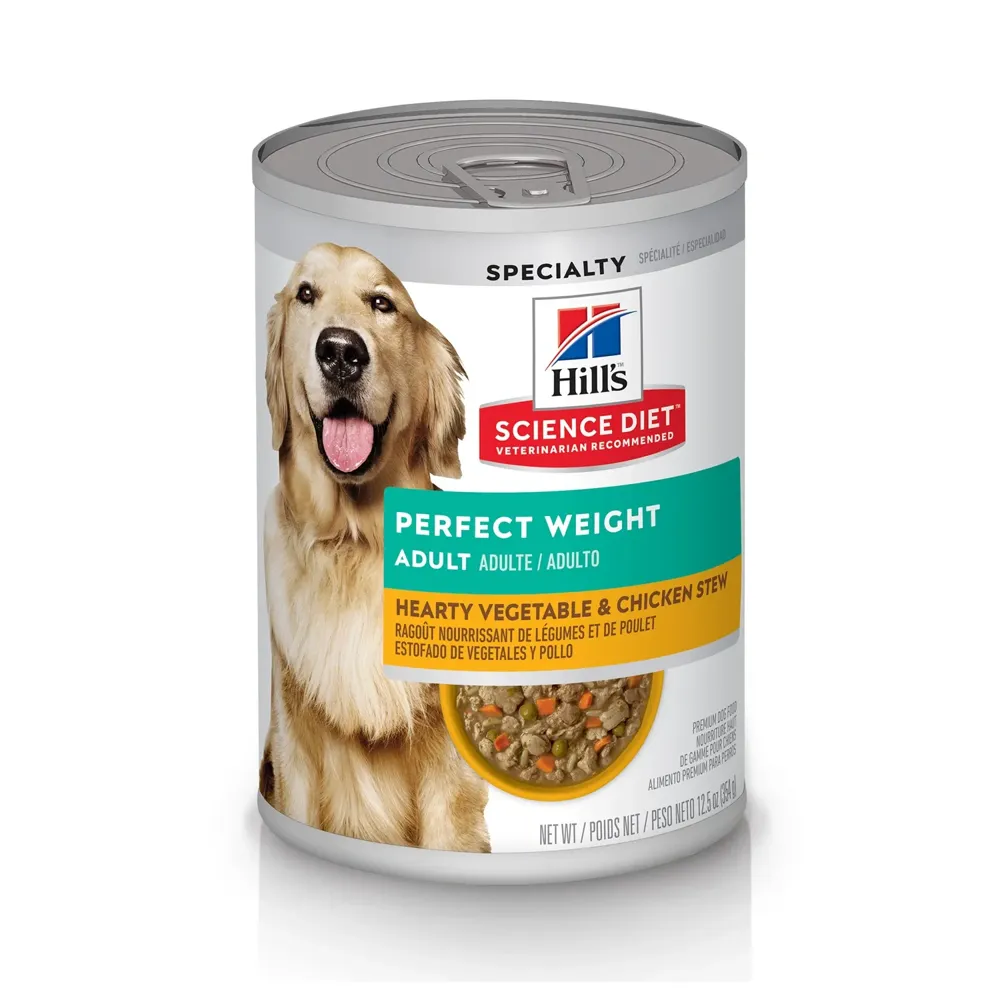 Ração Úmida Hill's Science Diet Peso Perfeito para Cães Adultos Sabor Frango e Vegetais