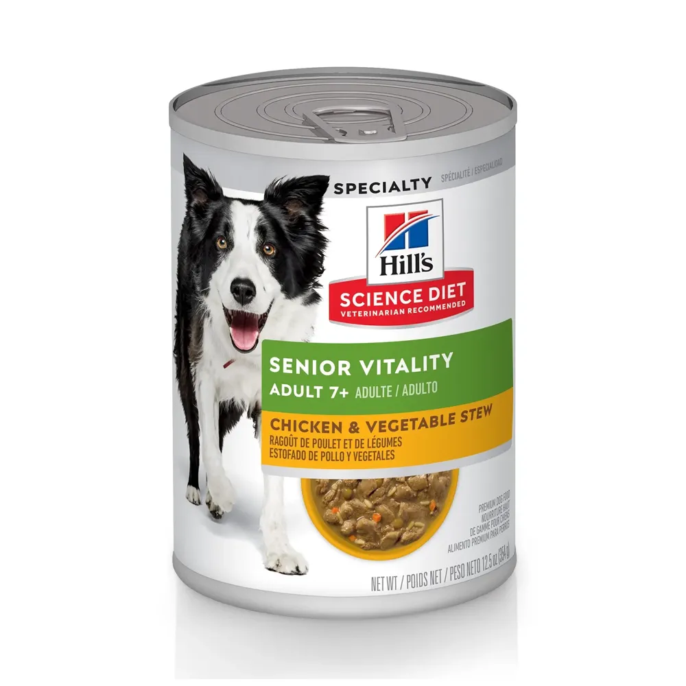Ração Úmida Hill's Science Diet Vitalidade Sênior para Cães Idosos Sabor Frango e Vegetais