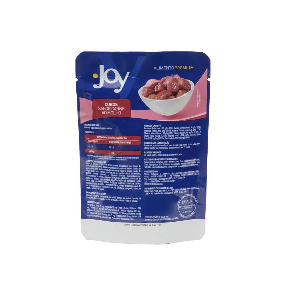 Ração Úmida Joy Gatos Adultos Carne ao Molho — foto 2