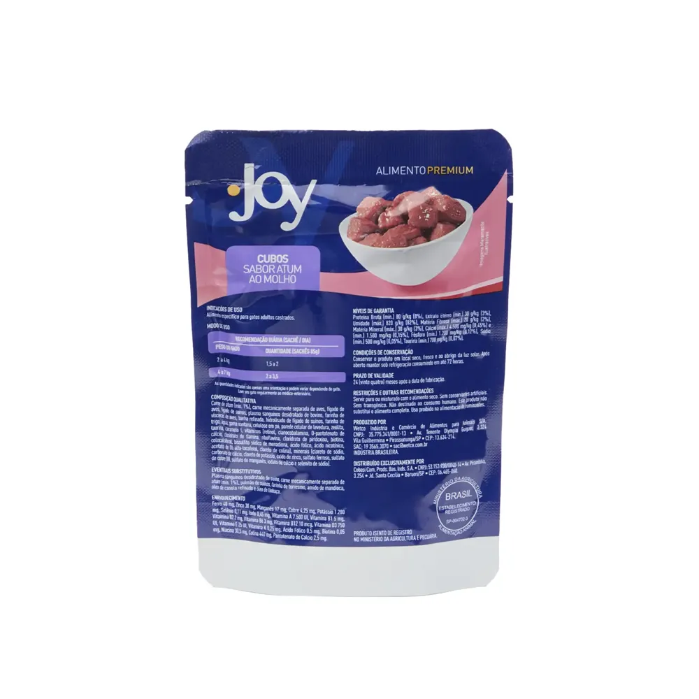 Ração Úmida Joy Gatos Castrados Atum ao Molho — foto 2