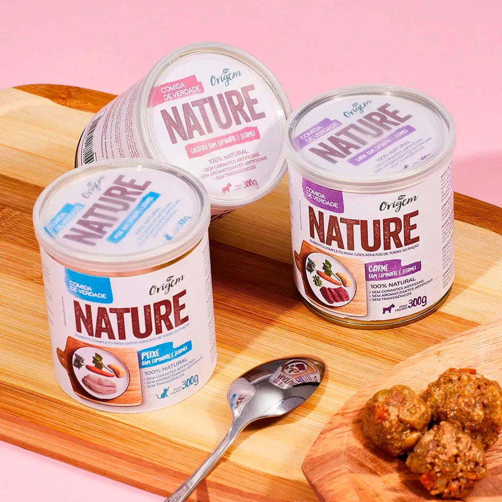 Ração Úmida Gatos Origem Nature Carne com Espinafre e Legumes — foto 6