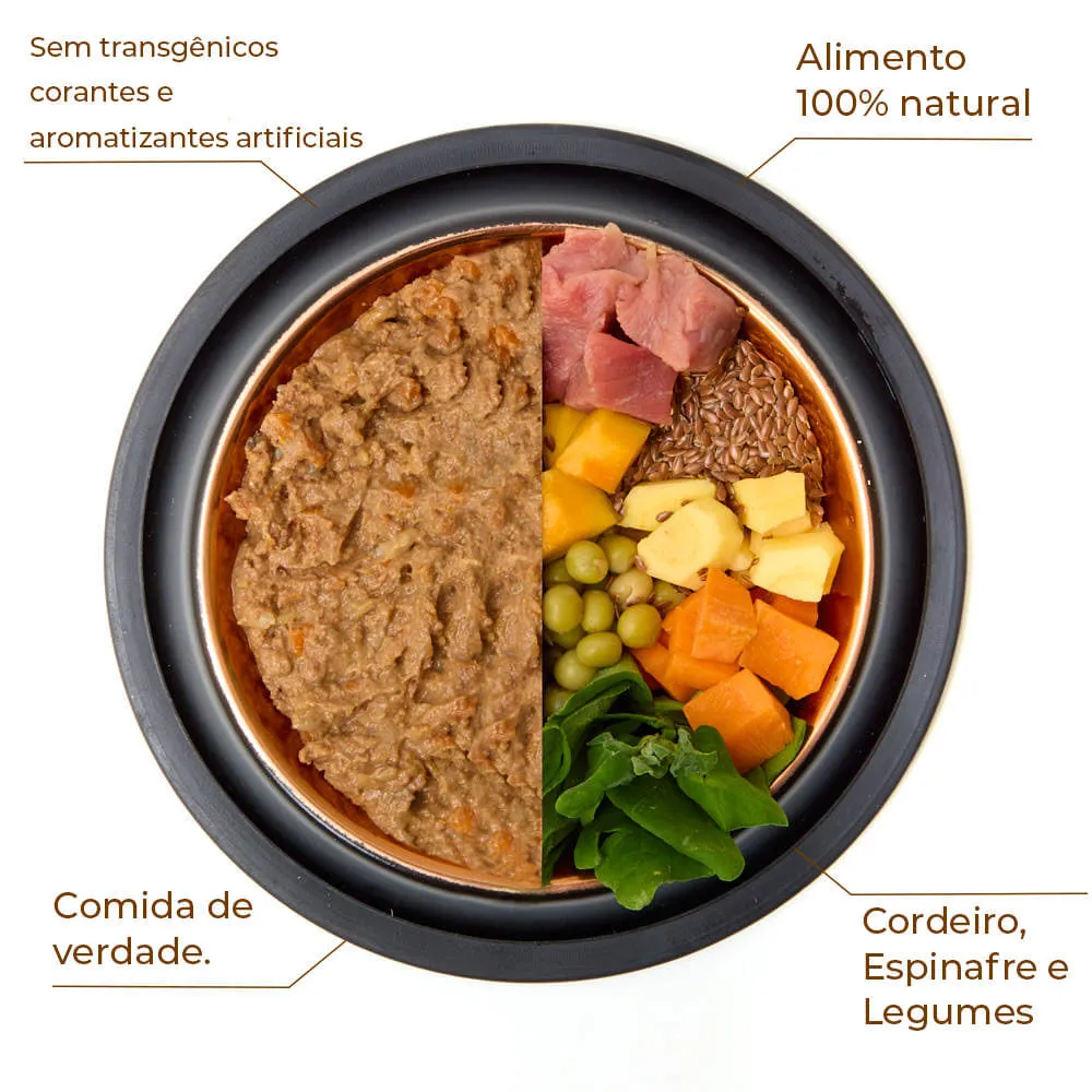 Ração Úmida para Cães Adultos Origem Nature Cordeiro com Espinafre e Legumes — foto 2