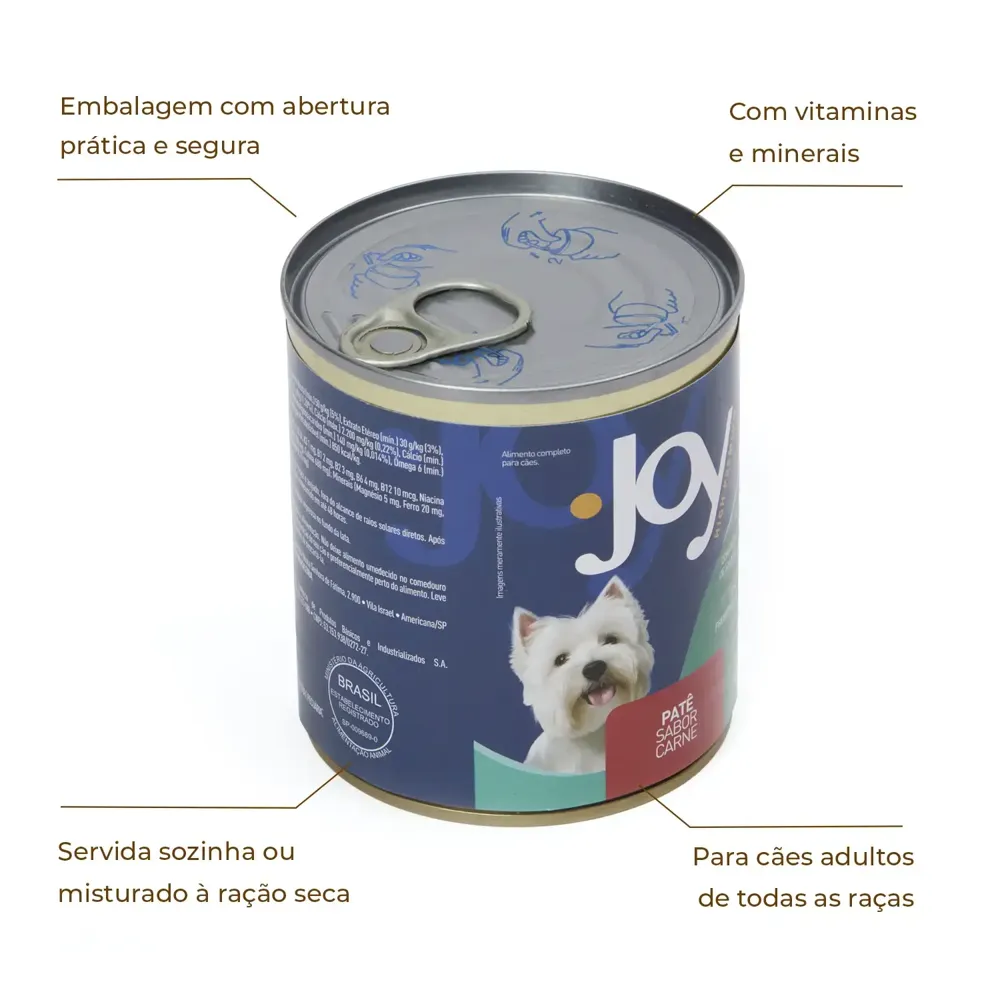 Ração Úmida Joy Patê para Cães Adultos Carne — foto 2