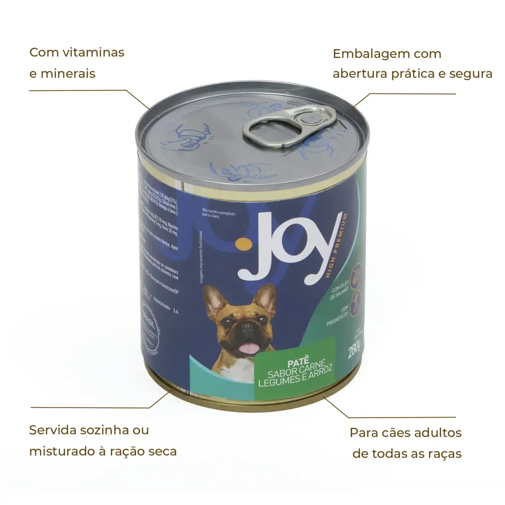 Ração Úmida Joy Patê para Cães Adultos Carne e Vegetais — foto 2