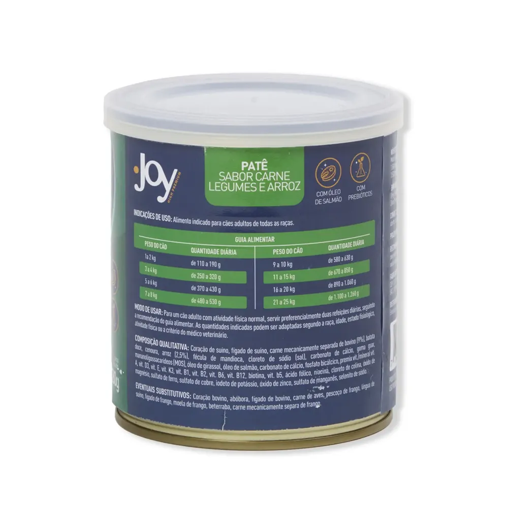 Ração Úmida Joy Patê para Cães Adultos Carne e Vegetais — foto 3