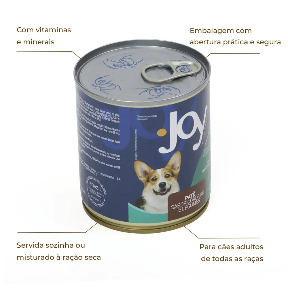 Ração Úmida Joy Patê para Cães Adultos Cordeiro — foto 2