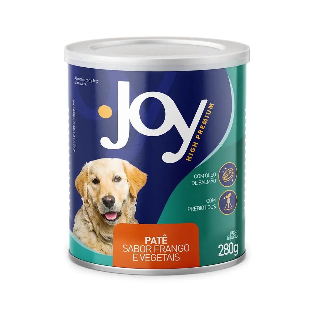 Ração Úmida Joy Patê para Cães Adultos Frango e Vegetais