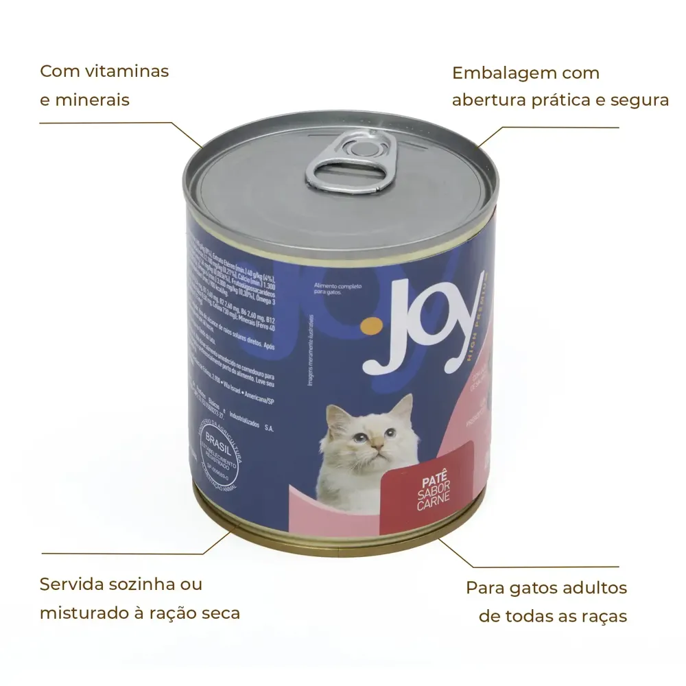 Ração Úmida Joy Patê para Gatos Carne — foto 2