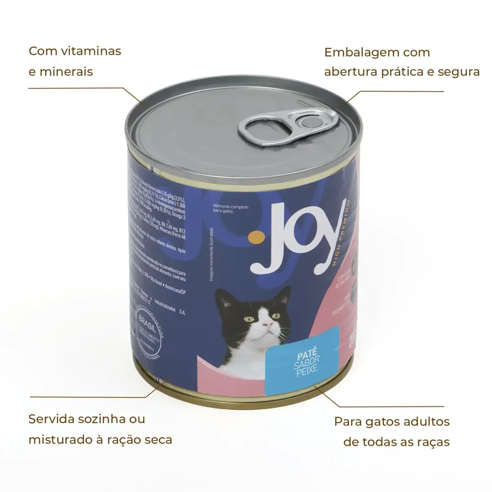 Ração Úmida Joy Patê para Gatos Peixe — foto 2