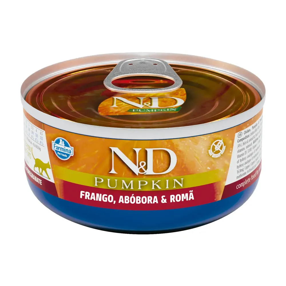 Ração Úmida N&D Pumpkin Gatos Adultos Frango, Abóbora e Romã