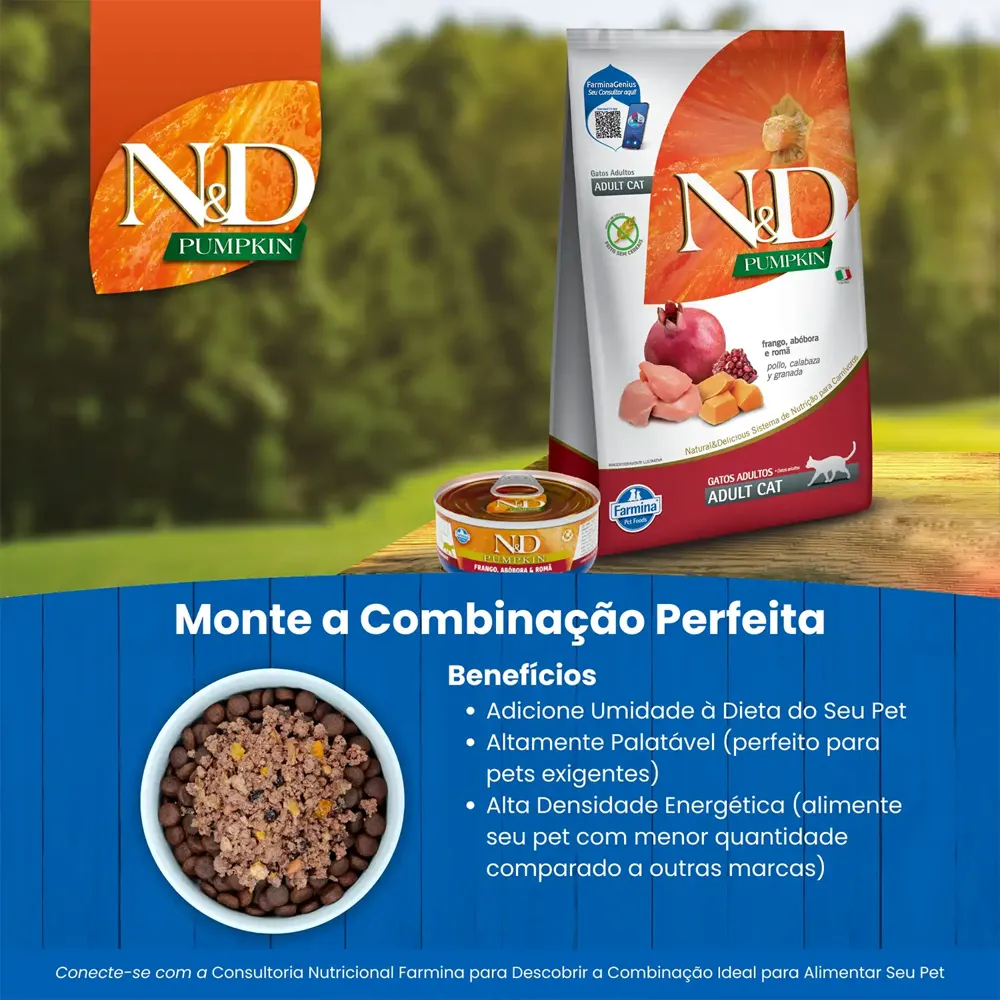 Ração Úmida N&D Pumpkin Gatos Adultos Frango, Abóbora e Romã — foto 5