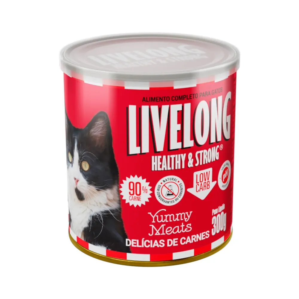 Ração Úmida Natural para Gatos Livelong Yummy Meats Delícias de Carnes — foto 2