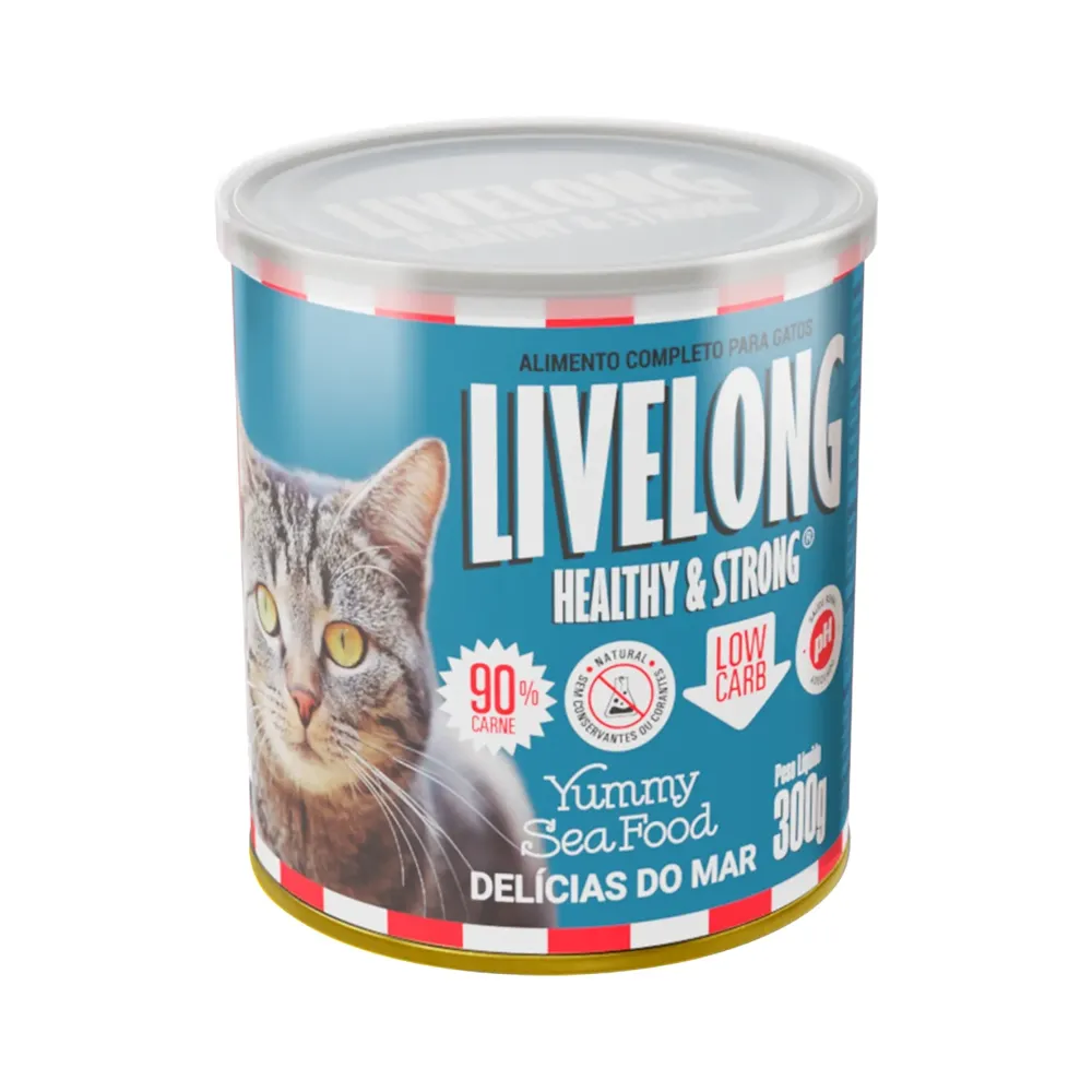 Ração Úmida Natural para Gatos Livelong Yummy Sea Food Delícias do Mar — foto 2